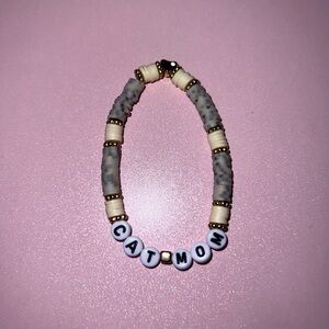 Cat Mom Beaded Bracelet